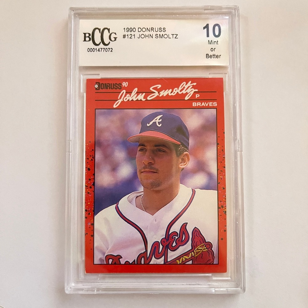 1990 Donruss John Smoltz 121 Atlanta Braves BCCG‎ 10 Mint or Better Graded Card